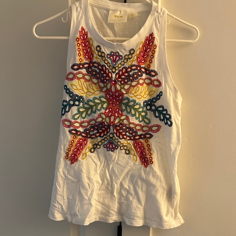 Maeve embroidered tank XS